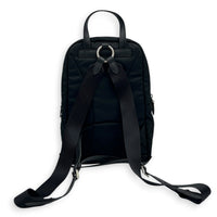 Re-Nylon Crossbody Bag Nero in Re-Nylon, Silver hardware