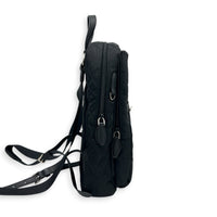 Re-Nylon Crossbody Bag Nero in Re-Nylon, Silver hardware