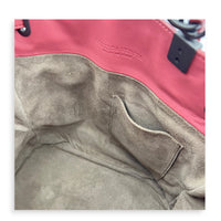 Intrecciato 2 Way Pink Top Handle Bag in Intrecciato Leather, Gunmetal hardware