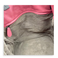 Intrecciato 2 Way Pink Top Handle Bag in Intrecciato Leather, Gunmetal hardware