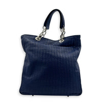 Soft Tote Blue Tote Bag in Lambskin, Silver hardware