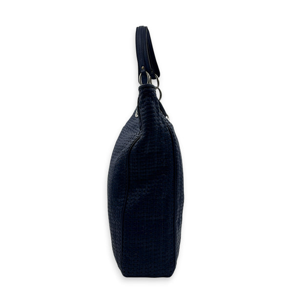 Soft Tote Blue Tote Bag in Lambskin, Silver hardware