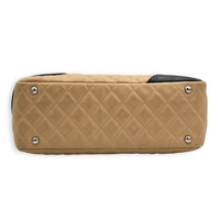 Cambon Shoulder Bag Beige in Lambskin, Silver hardware