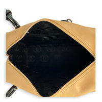 Cambon Shoulder Bag Beige in Lambskin, Silver hardware