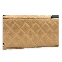 Cambon Shoulder Bag Beige in Lambskin, Silver hardware