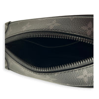 Soft Trunk Black Shoulder Bag in Monogram Coated Canvas, Gunmetal hardware