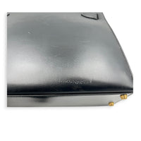 Kelly 28 Black Top Handle Bag in Box Calfskin, Gold hardware