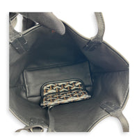 Anjou Top Handle Bag Mini Black in Coated Canvas, Silver hardware