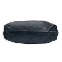 22 Tote Small Black Shoulder Bag in Calfskin, Gold hardware