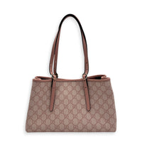 Emblem Tote Bag Pink in Coated Canvas, Gold hardware