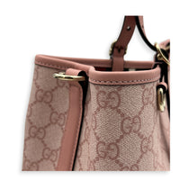 Emblem Tote Bag Pink in Coated Canvas, Gold hardware