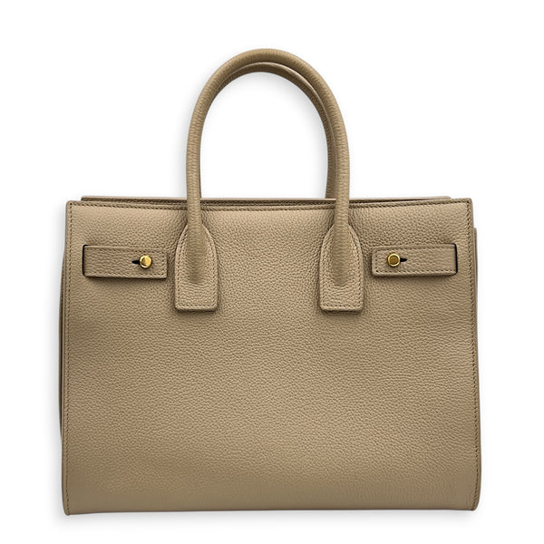 Sac de Jour Top Handle Bag Baby Beige in Calfskin, Gold hardware