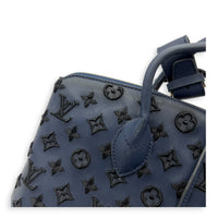 Addiction Lockit Vertical MM Blue Tote Bag in Rubber, Gold hardware