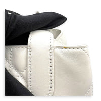 Toujours Tote Bag Vertical  White in Calfskin, Gold hardware