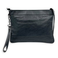 Classic Clutch Noir in Lambskin, Antique Brass hardware