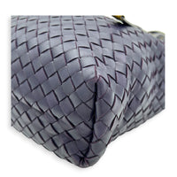 Intrecciato Tote Bag Purple in Intrecciato Leather, Gold hardware