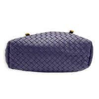 Intrecciato Tote Bag Purple in Intrecciato Leather, Gold hardware
