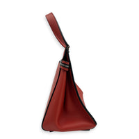 Edge  Top Handle Bag Large Red in Calfskin, Silver hardware