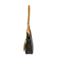 X Murakami Pochette Accessories Brown Clutch in Monogram Coated Canvas, Gold hardware