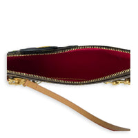 X Murakami Pochette Accessories Brown Clutch in Monogram Coated Canvas, Gold hardware