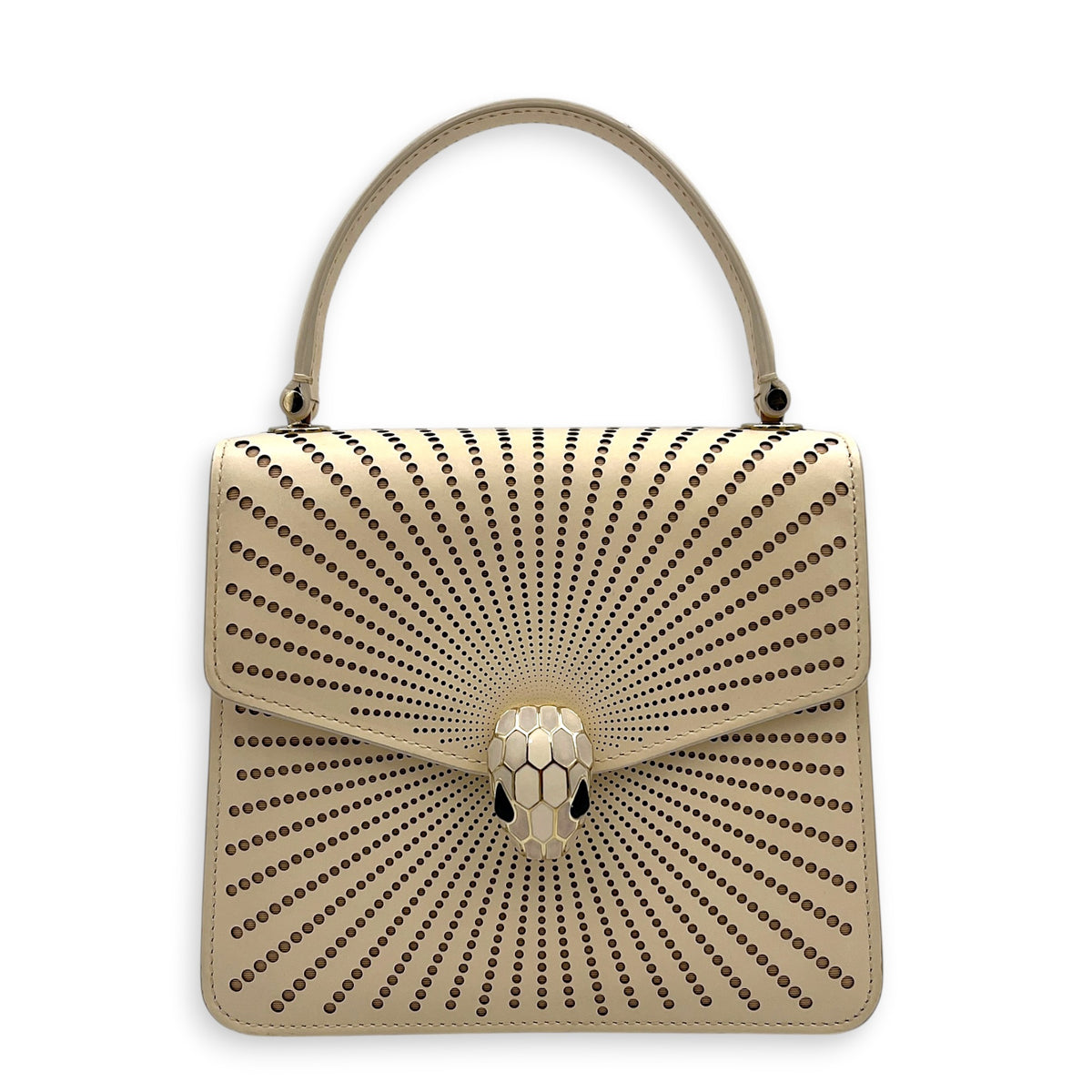 Serpenti Forever Top Handle Bag Beige