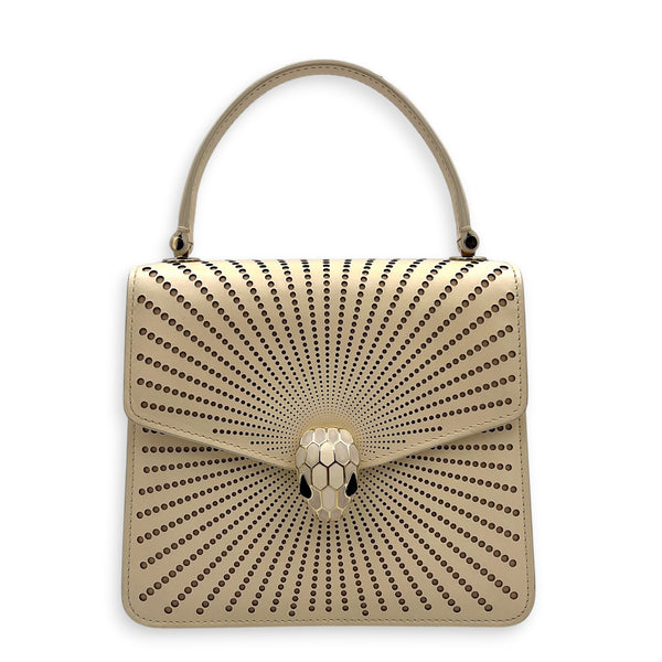 Serpenti Forever Top Handle Bag Beige