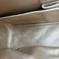 2.55 Small Beige Shoulder Bag in Calfskin, Ruthenium hardware