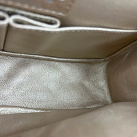 2.55 Small Beige Shoulder Bag in Calfskin, Ruthenium hardware