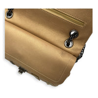 2.55 Small Beige Shoulder Bag in Calfskin, Ruthenium hardware
