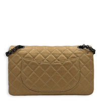 2.55 Small Beige Shoulder Bag in Calfskin, Ruthenium hardware