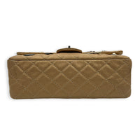 2.55 Small Beige Shoulder Bag in Calfskin, Ruthenium hardware