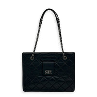 2.55 Black Tote Bag in Calfskin, Ruthenium hardware