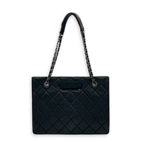 2.55 Black Tote Bag in Calfskin, Ruthenium hardware