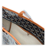 Artois Tote Bag PM Brown in Coated Canvas, Silver hardware
