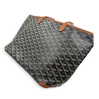 Artois Tote Bag PM Brown in Coated Canvas, Silver hardware