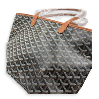 Artois Tote Bag PM Brown in Coated Canvas, Silver hardware