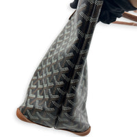 Artois Tote Bag PM Brown in Coated Canvas, Silver hardware