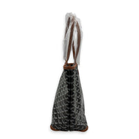 Artois Tote Bag PM Brown in Coated Canvas, Silver hardware