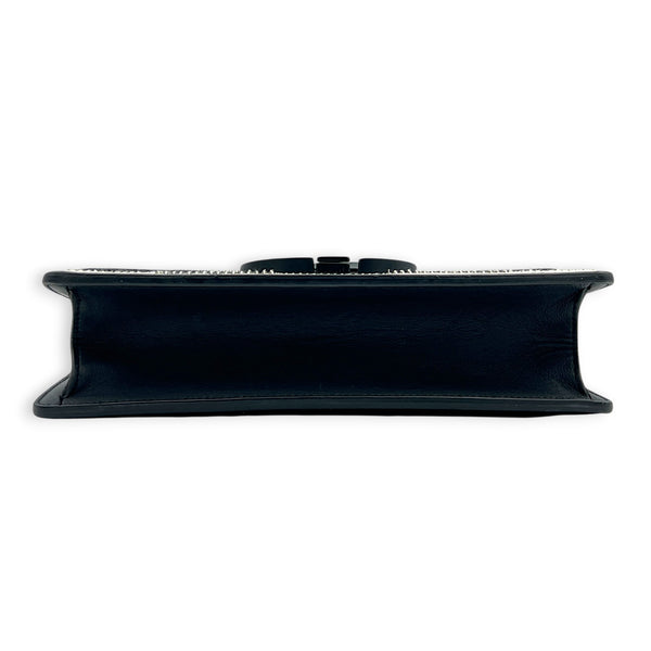 30 Montaigne Shoulder Bag Black in Calfskin, Monochrome hardware