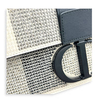 30 Montaigne Shoulder Bag Black in Calfskin, Monochrome hardware