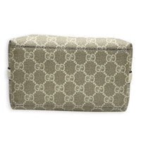 Emblem Shoulder Bag Beige in Canvas, Gold hardware