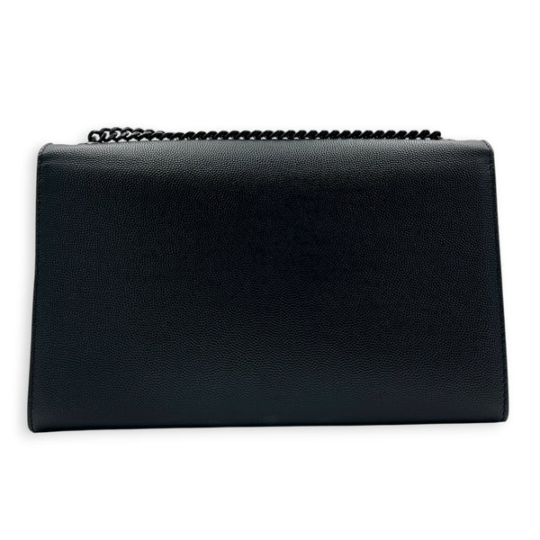 Kate Black Wallet On Chain in Calfskin, Monochrome hardware
