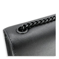 Kate Black Wallet On Chain in Calfskin, Monochrome hardware