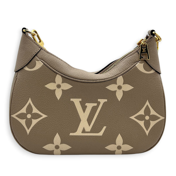 Bagatelle Shoulder Bag Tourterelle in Monogram Empreinte Leather, Gold hardware