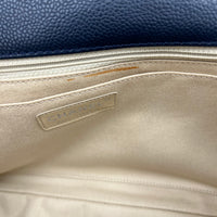Timeless CC Shoulder Bag Navy in Caviar Leather, Silver hardware