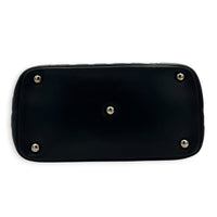 Cambon Black Tote Bag in Calfskin, Silver hardware