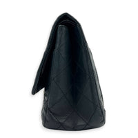 2.55 Black Shoulder Bag in Calfskin, Gold hardware