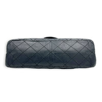 2.55 Black Shoulder Bag in Calfskin, Gold hardware