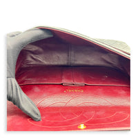 2.55 Black Shoulder Bag in Calfskin, Gold hardware