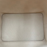 Noe Bucket Bag White in Coated Canvas, Gold hardware